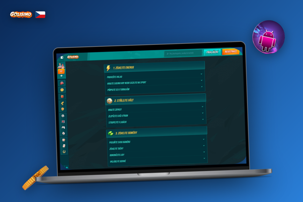 Stažení Golisimo Casino APK pomocí QR kódu na obrazovce notebooku