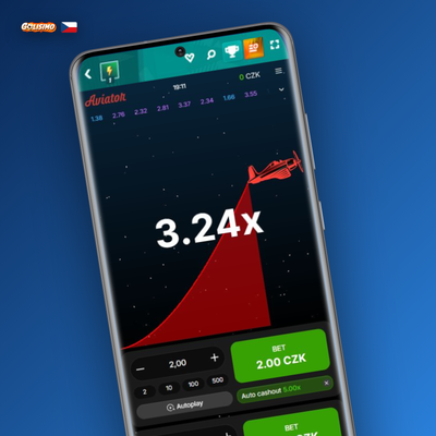 Ikona grafu s historií crash hodnot a statistikami kol Aviatoru v Golisimo Casino