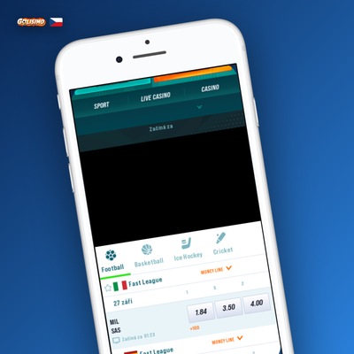 Mobilní aplikace Golisimo Casino zobrazuje mřížku populárních slotů