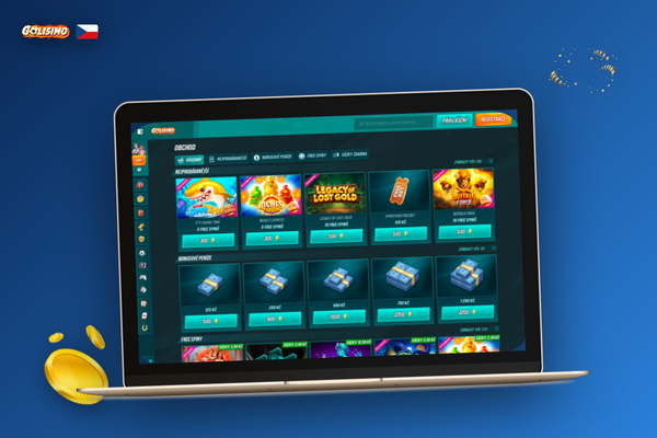 Přihlašovací obrazovka desktopového klienta Golisimo Casino s formulářem a tlačítkem