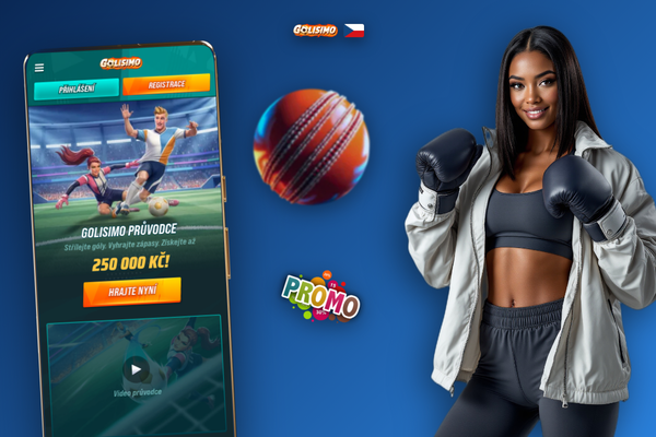 Bonus za registraci v Golisimo Casino zobrazen na mobilním telefonu s žetony